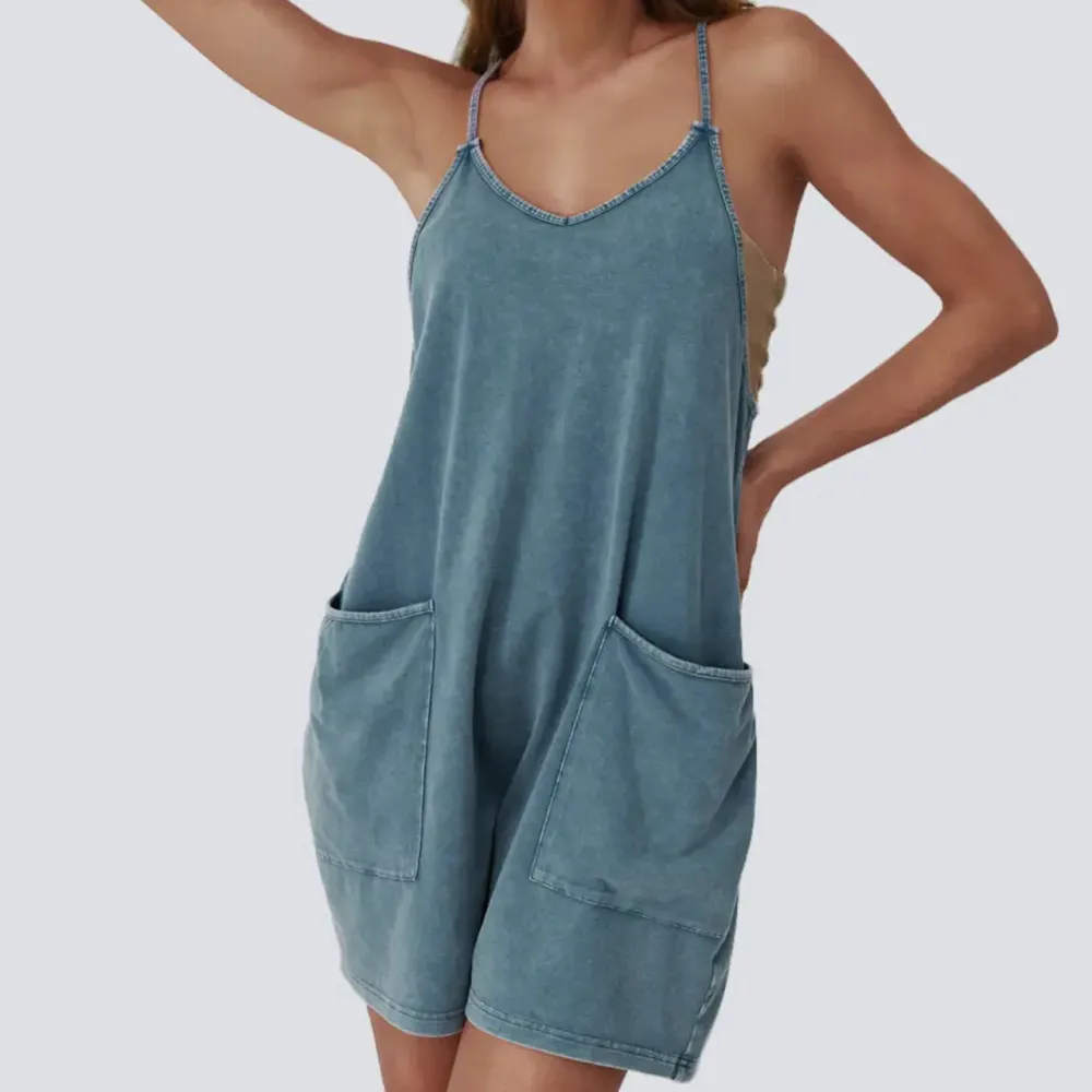 Fade Craft Loose Romper - Vintage Acid Wash