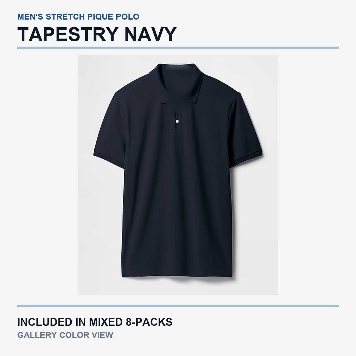 Tapestry Navy polo gallery view