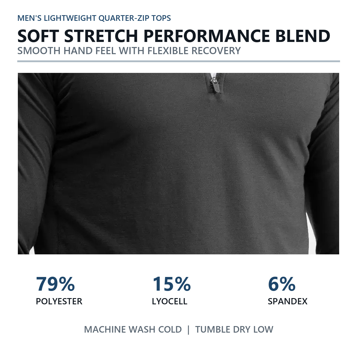 Lightweight stretch fabric blend detail