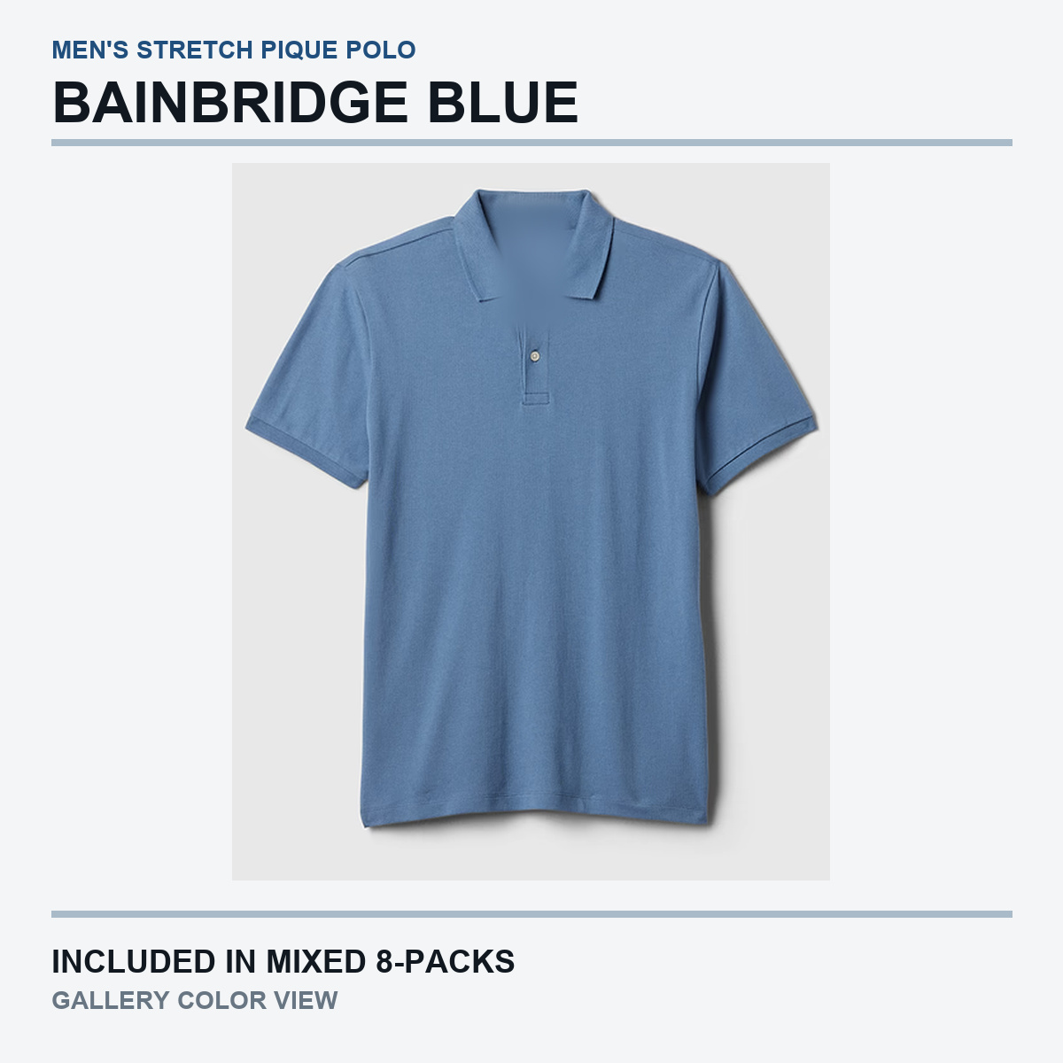 Bainbridge Blue polo gallery view