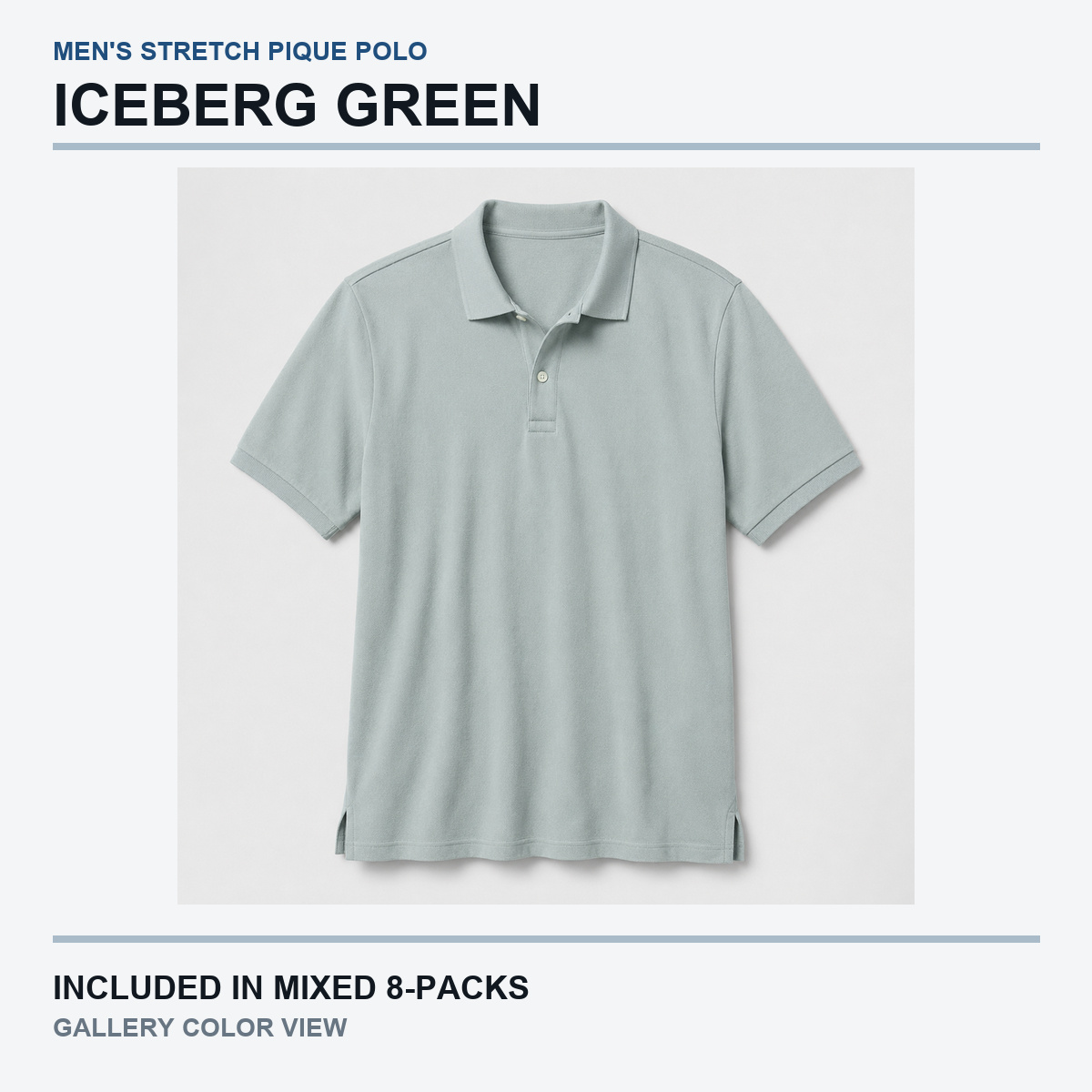 Iceberg Green polo gallery view