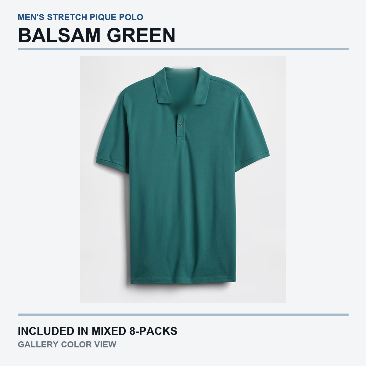 Balsam Green polo gallery view