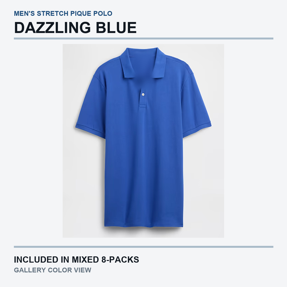 Dazzling Blue polo gallery view