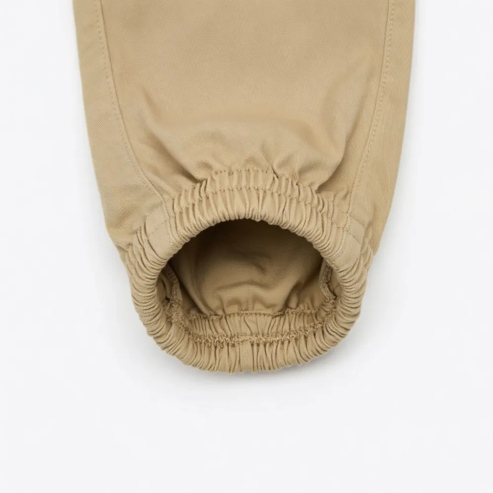 Lightweight Cotton-Blend Cargo Joggers for Women – Elastic Cuff Utility Pants