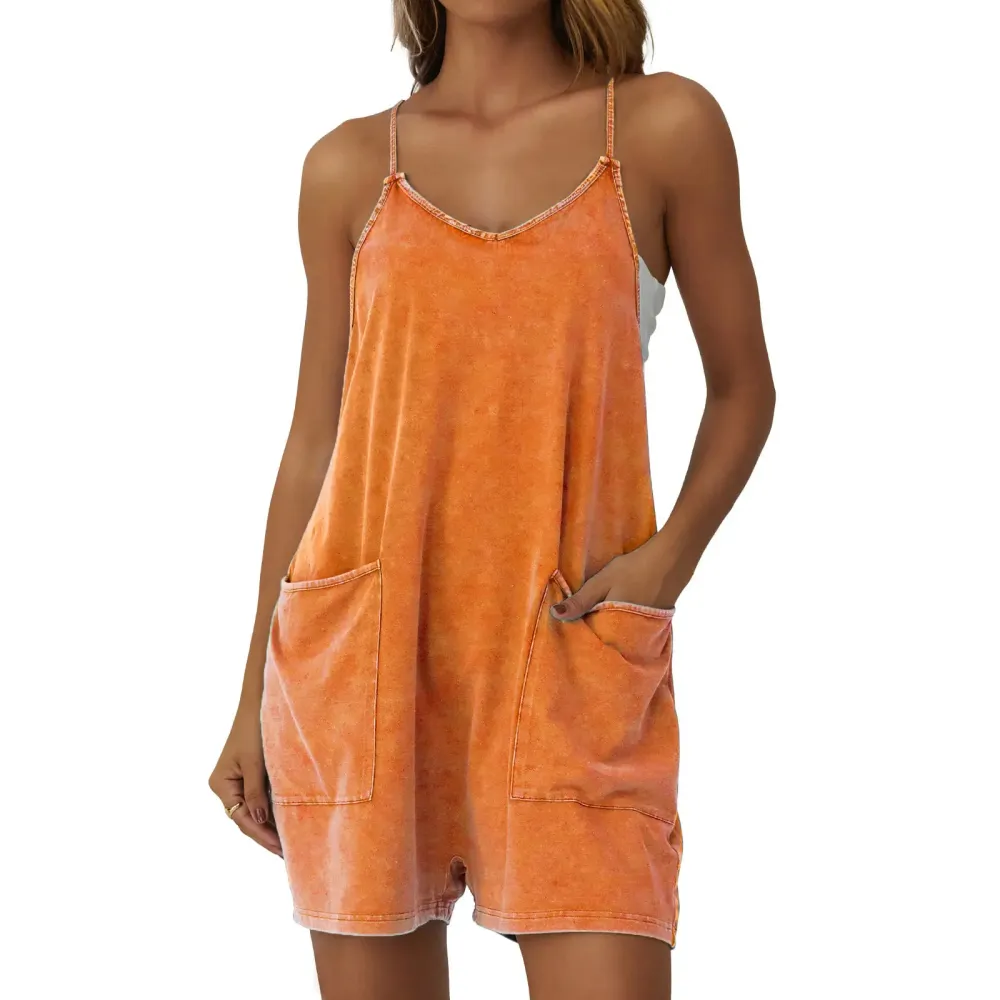 Fade Craft Loose Romper - Vintage Acid Wash