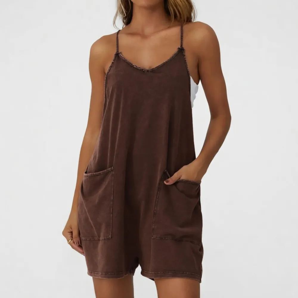 Fade Craft Loose Romper - Vintage Acid Wash