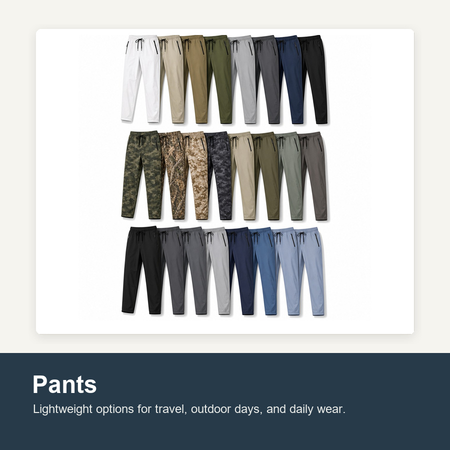 Assorted outdoor and cargo pants