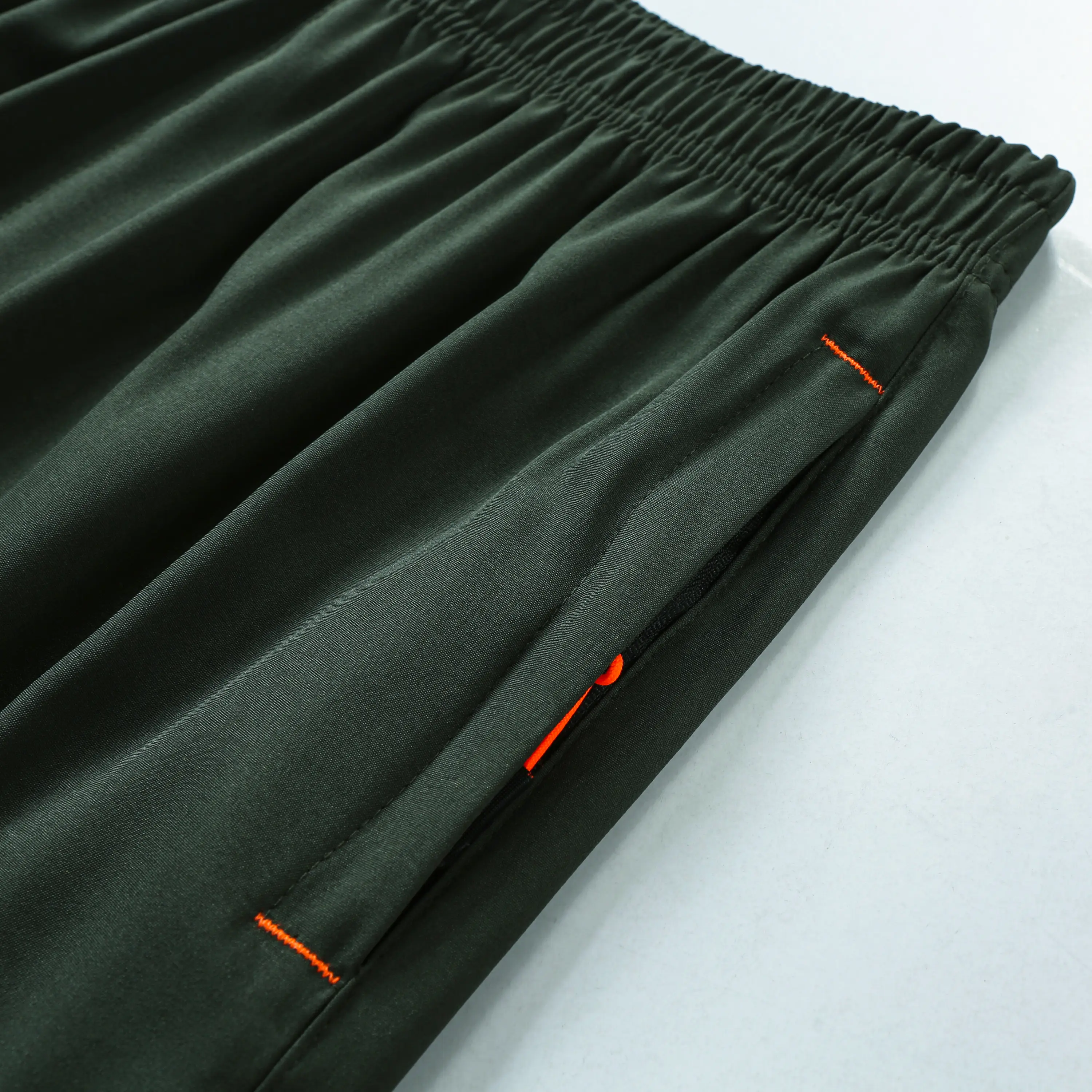 6-piece set, men's zipper pocket shorts, summer ice silk beach shorts