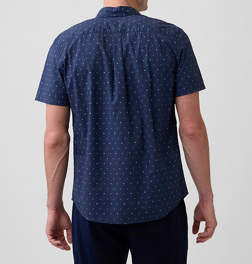 Men's Stretch Poplin Short Sleeve Shirts 8-Pack - Mixed Print Standard Fit