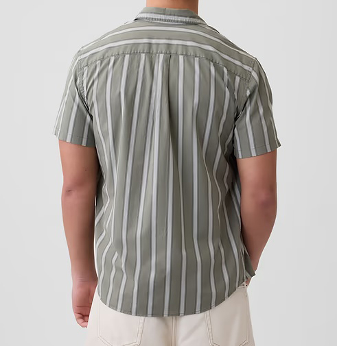 Men's Stretch Poplin Short Sleeve Shirts 8-Pack - Mixed Print Standard Fit