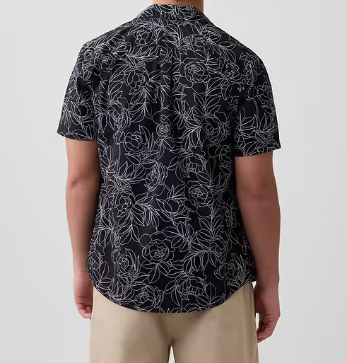 Men's Stretch Poplin Short Sleeve Shirts 8-Pack - Mixed Print Standard Fit
