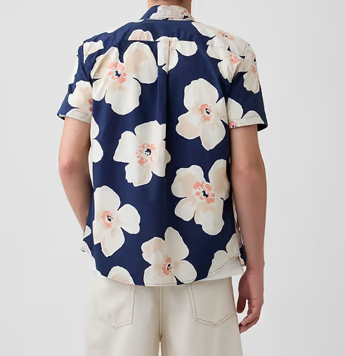 Men's Stretch Poplin Short Sleeve Shirts 8-Pack - Mixed Print Standard Fit