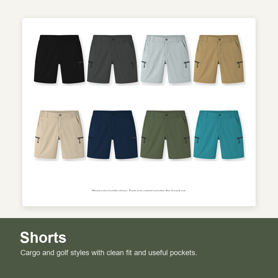 Assorted cargo and work shorts