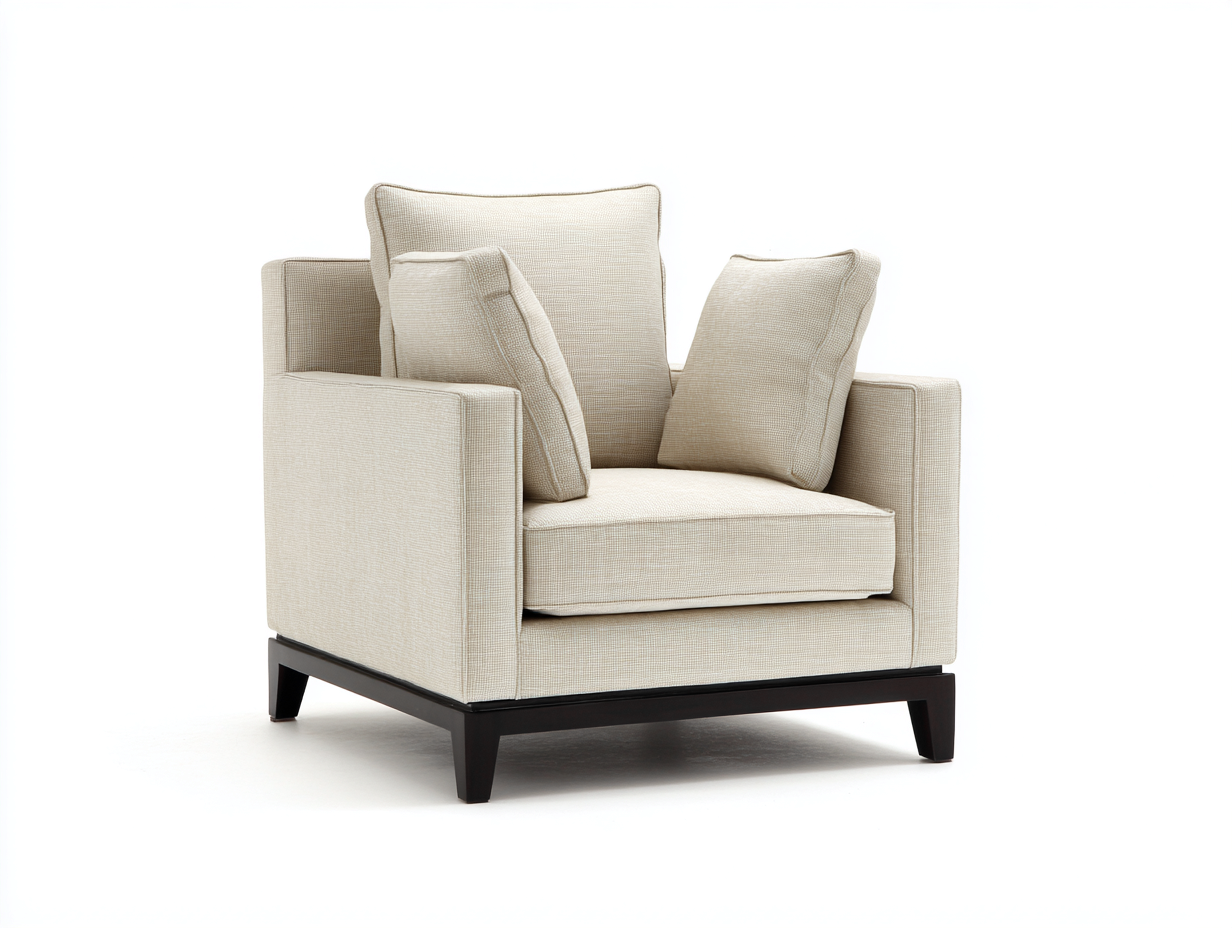 Sillones tela 85x80x85 cm beige asiento salón moderno-Cotacohaus