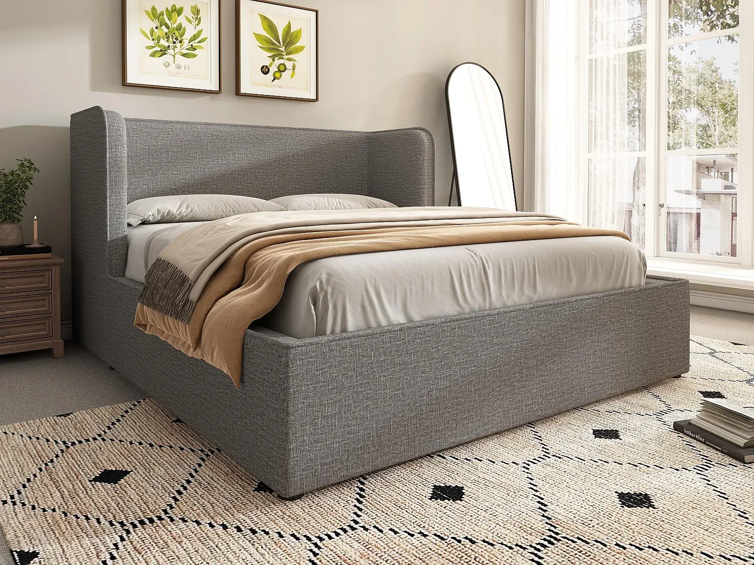 Schlafzimmer,Bereich Bett,Bett mit Bettkasten-Decorvorae