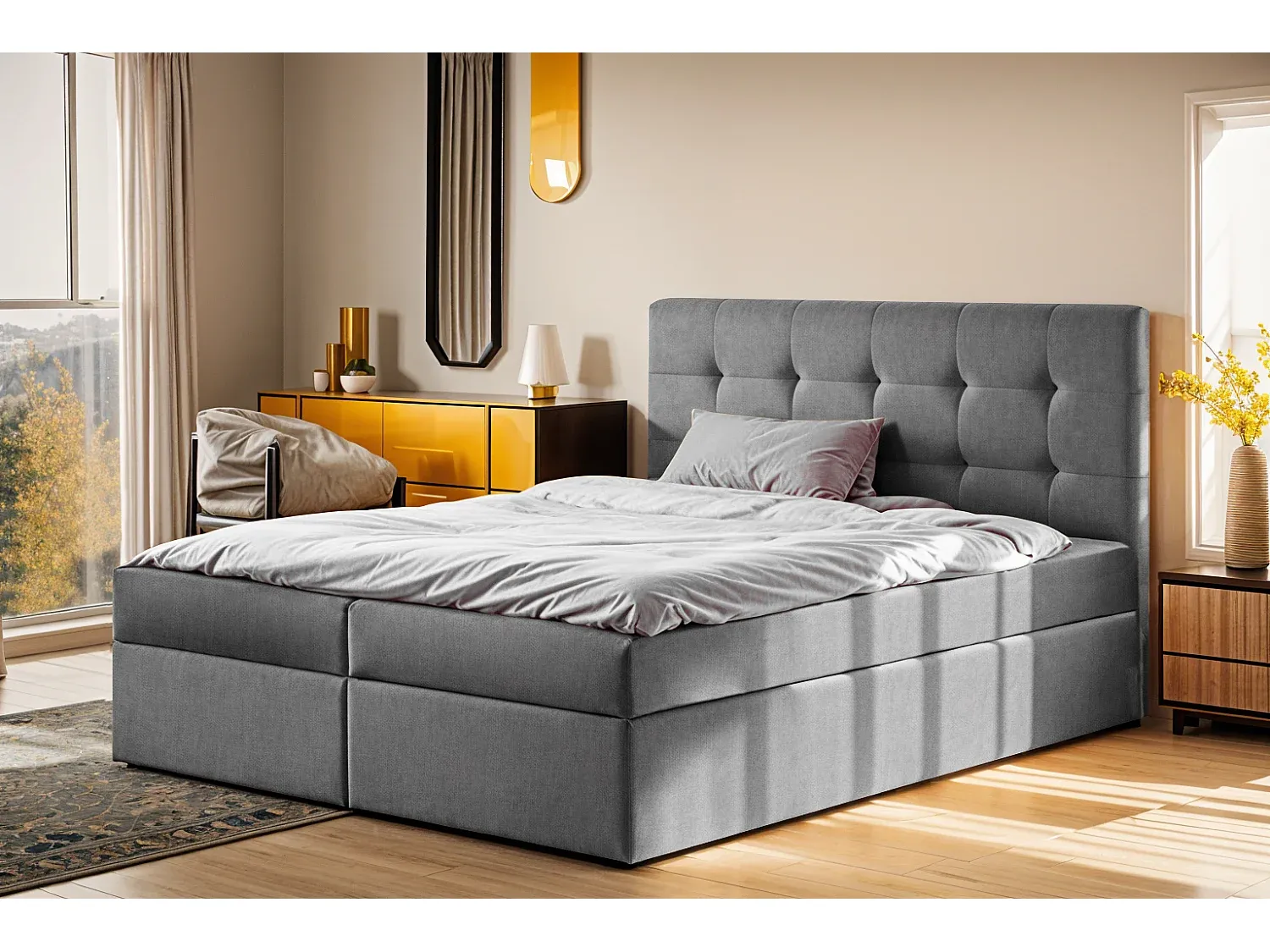 Schlafzimmer,Bereich Bett,Boxspringbett-Decorvorae