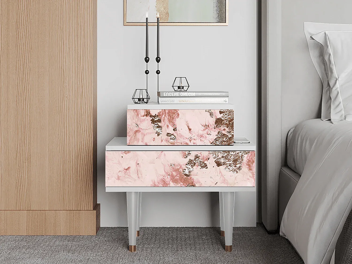 Schlafzimmer,Schlafzimmermöbel,Nachttisch-Decorvorae