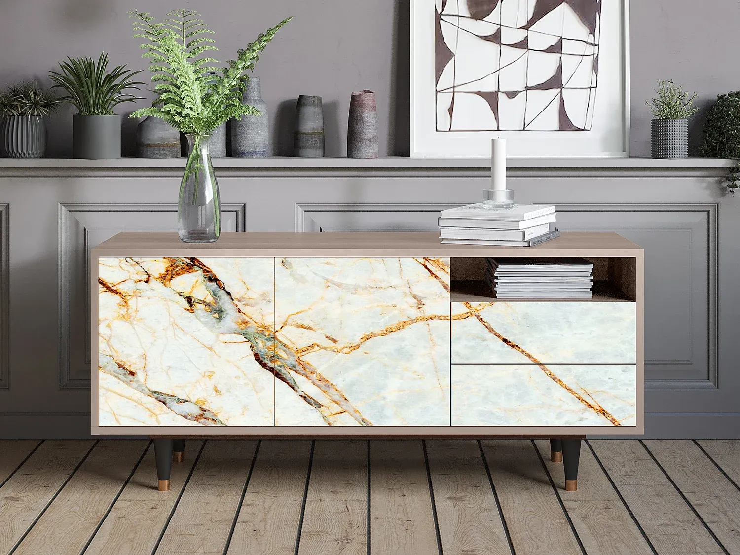 Wohnzimmer und Flur,Wohnzimmermöbel,TV-Board-Decorvorae