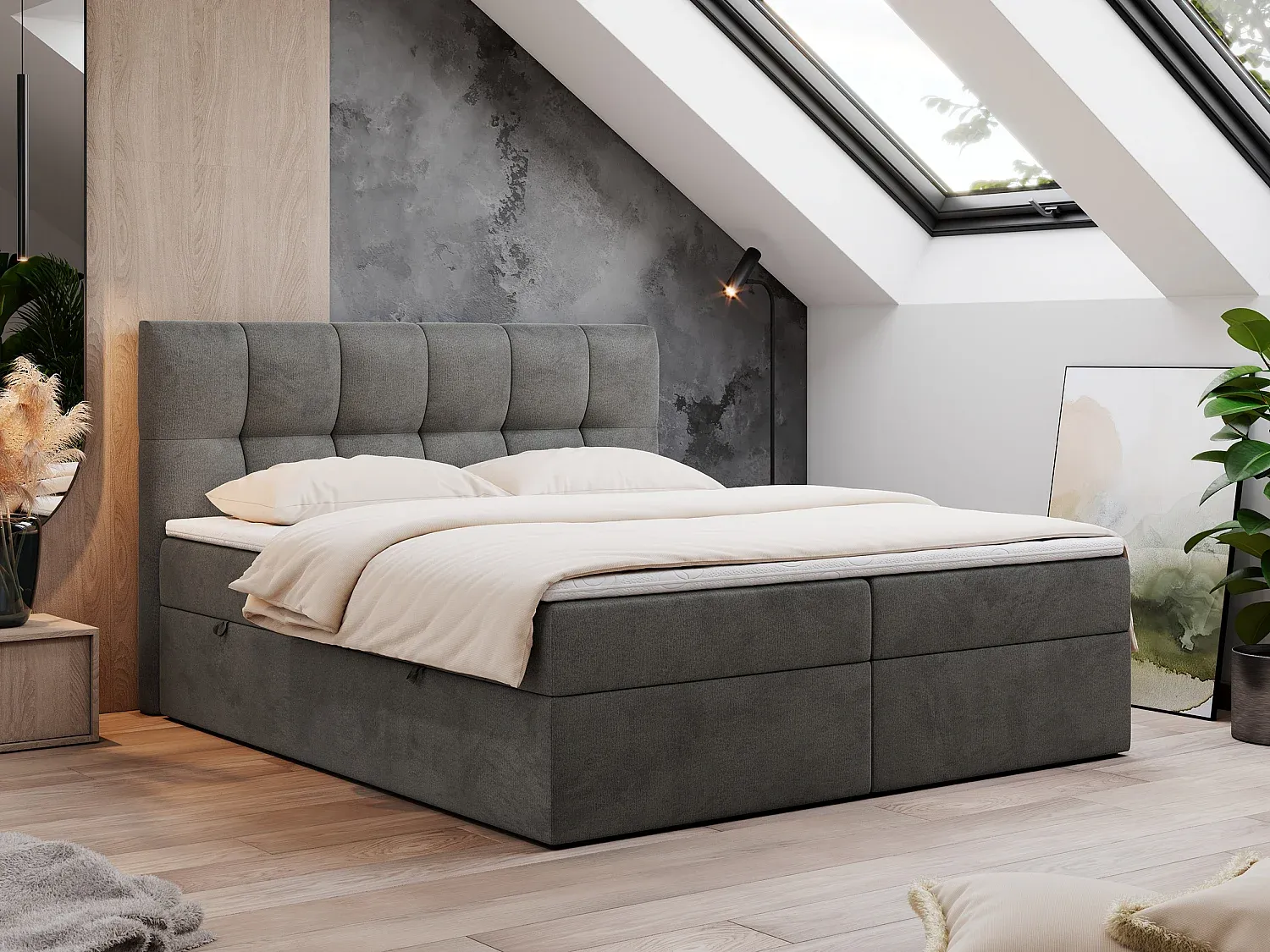 Schlafzimmer,Bereich Bett,Boxspringbett-Decorvorae