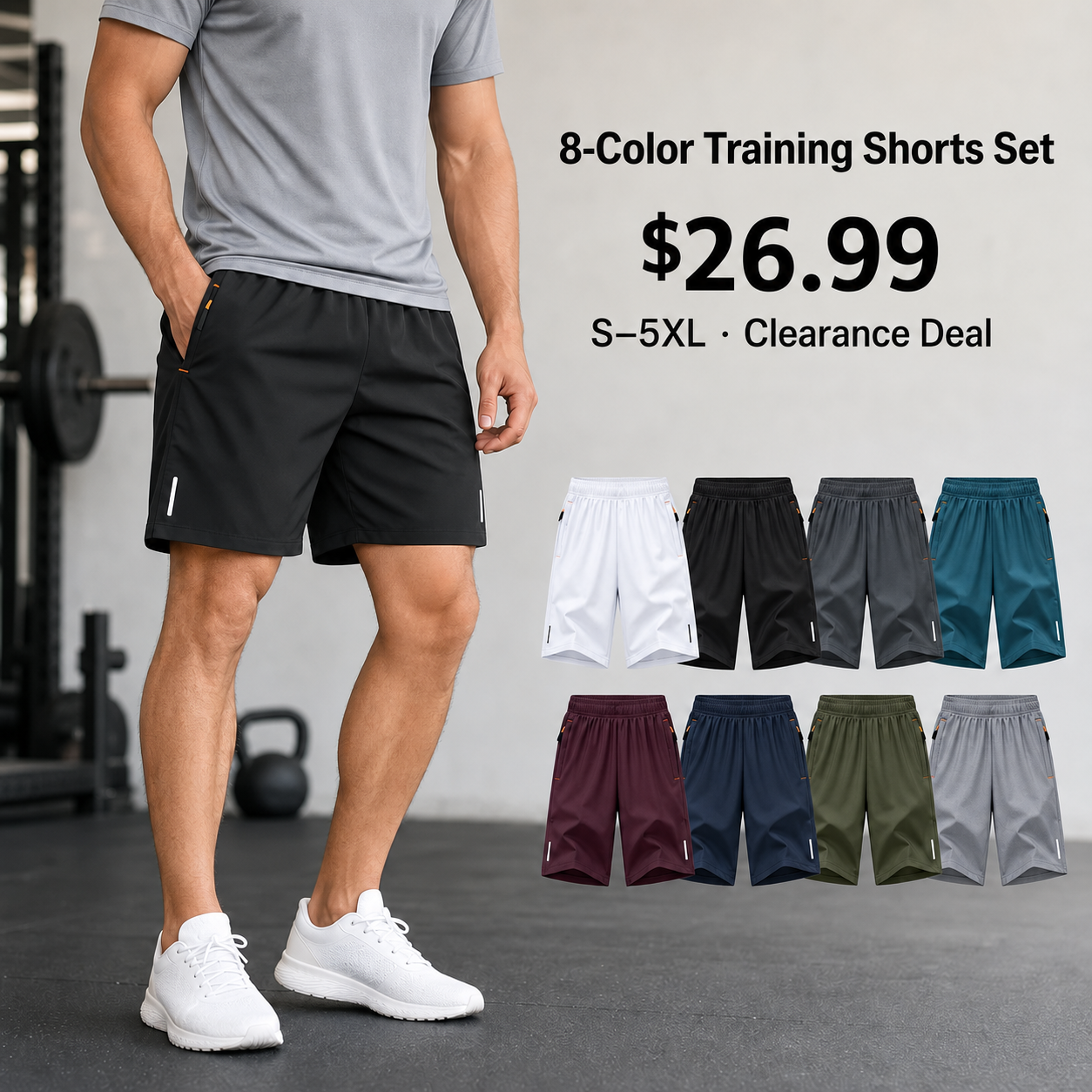Men’s Lightweight Athletic Training Shorts
