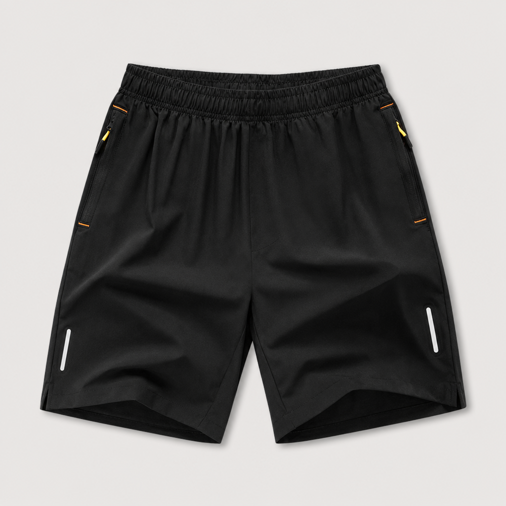 Black men athletic training shorts SKU image