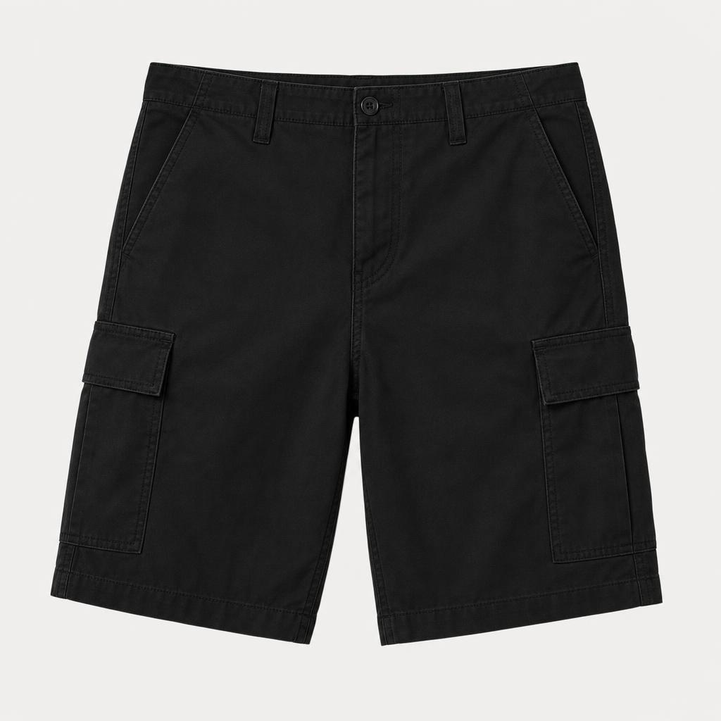 Men's Relaxed Fit Cargo Shorts in Black