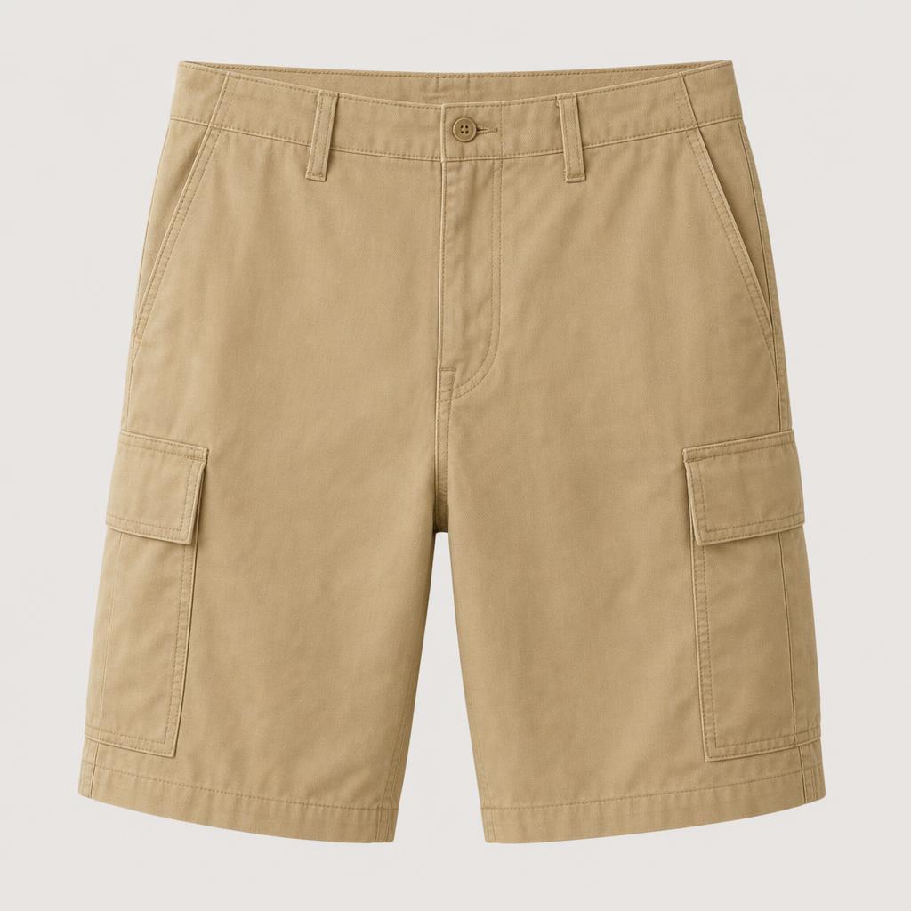 Men's Relaxed Fit Cargo Shorts in Khaki