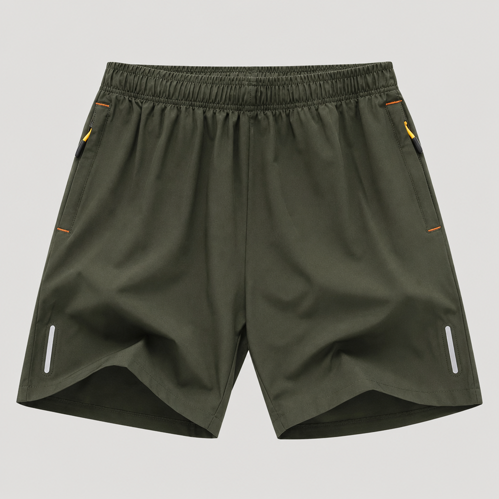Olive men athletic training shorts SKU image