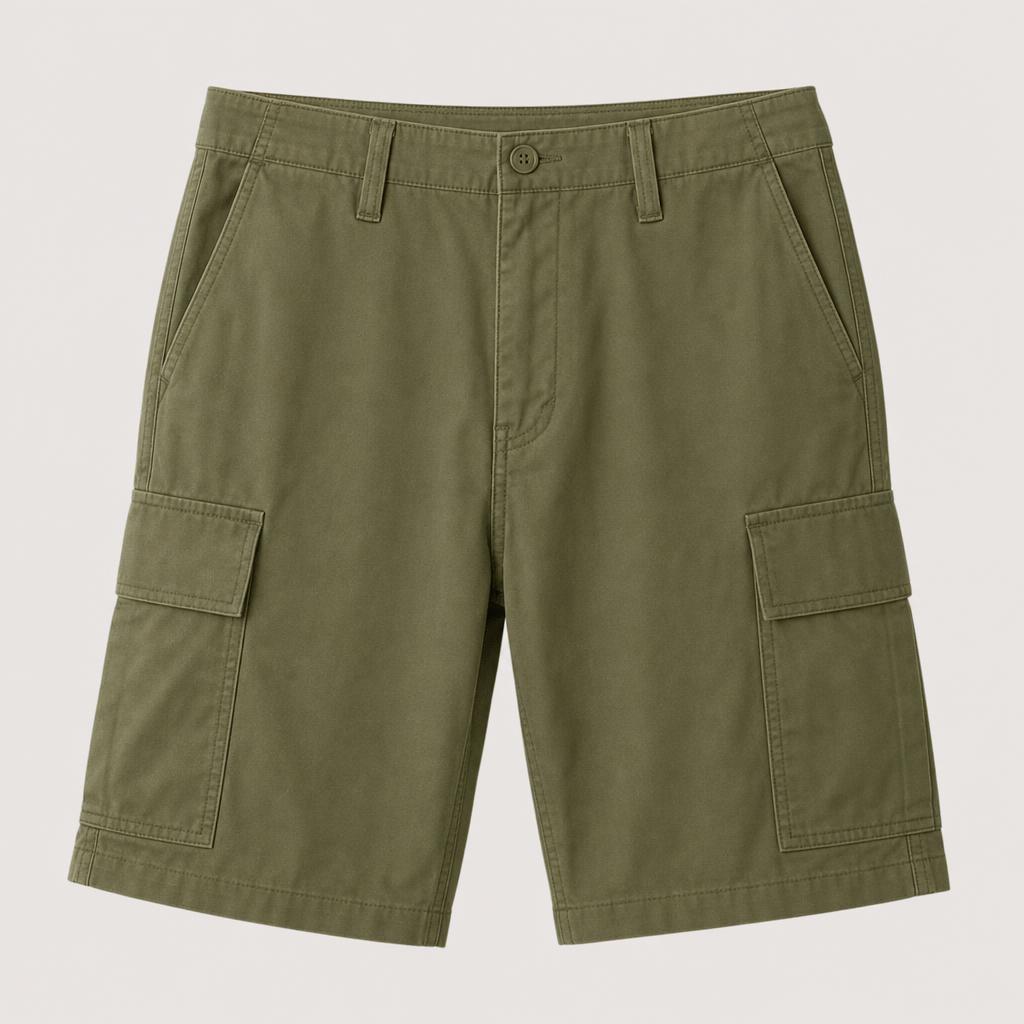 Men's Relaxed Fit Cargo Shorts in Olive