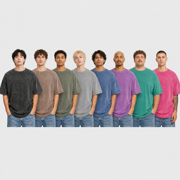 Men’s 8-Pack Acid Wash T-Shirts