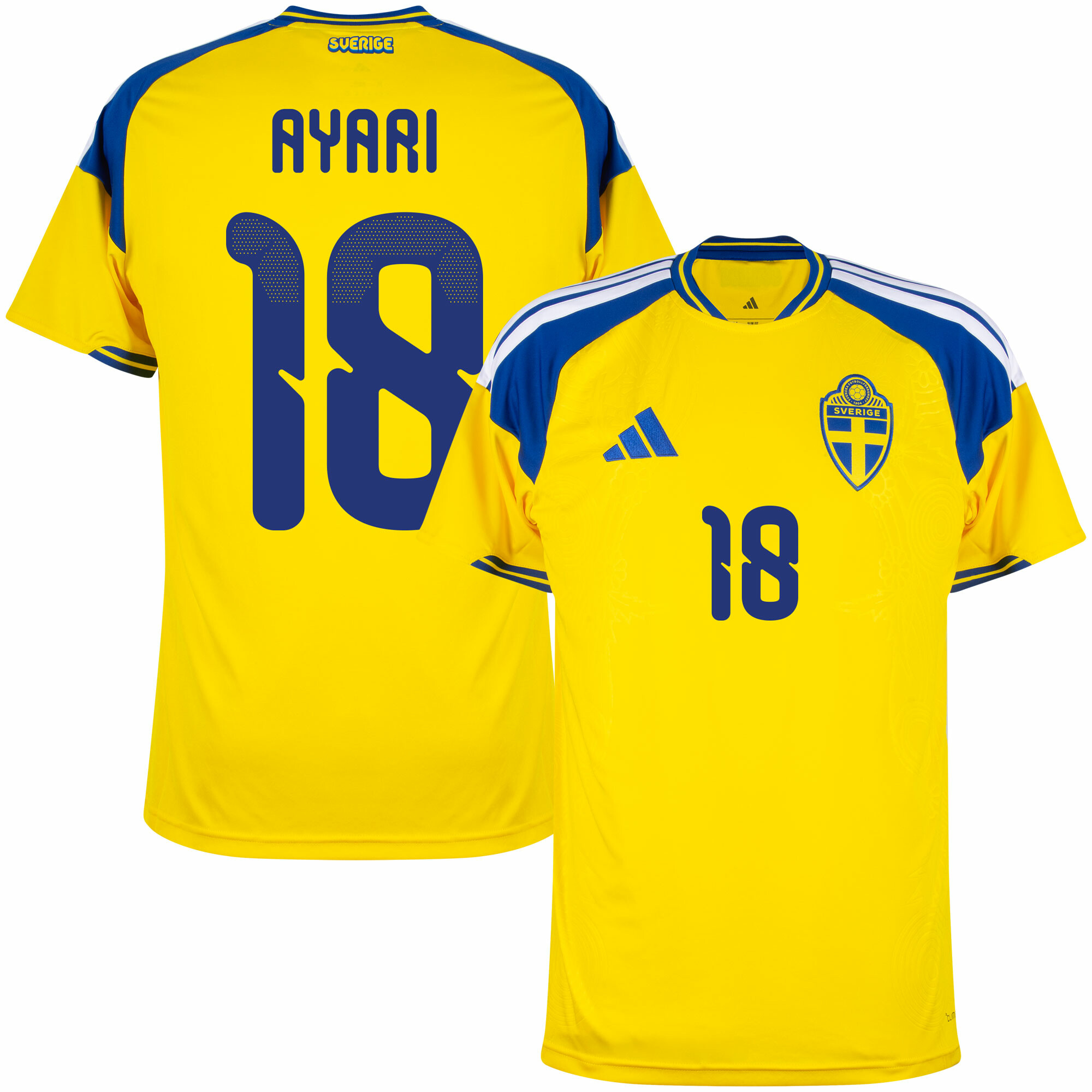 Sweden Home Retro Soccer Jersey 2026 Yellow | Yasin Ayari 18