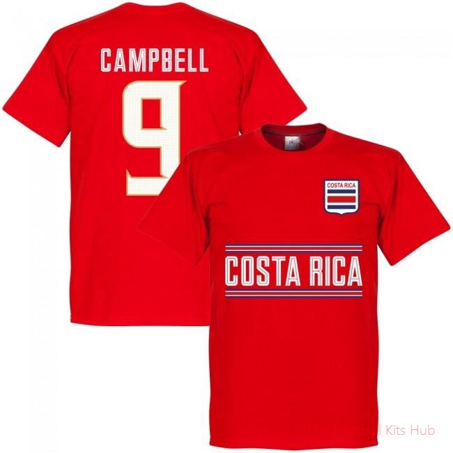 Costa Rica Campbell 9 Team T-Shirt - Red-unisoccer store