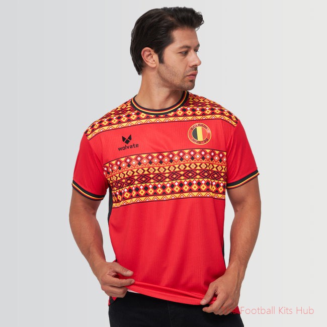 Belgium Legacy Football Jersey Red (Wolvate) Adult Short Sleeve-unisoccer store