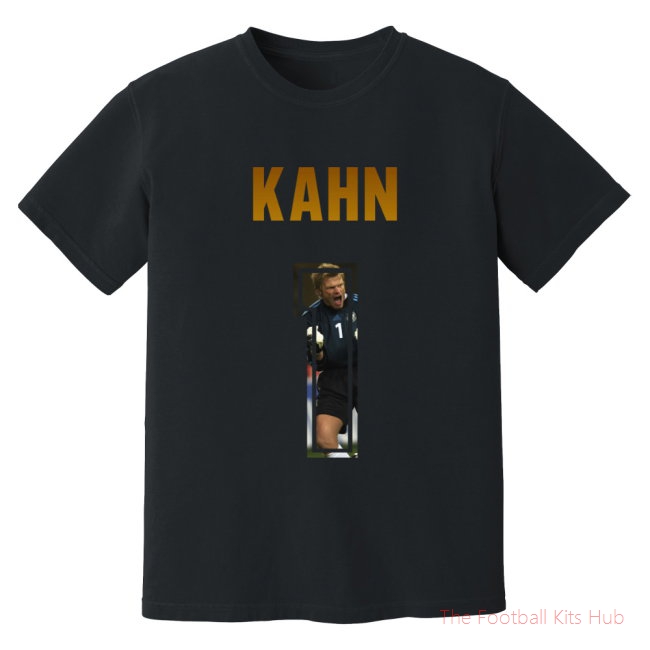Oliver Kahn Germany Name And Number T-Shirt (Black)-unisoccer store