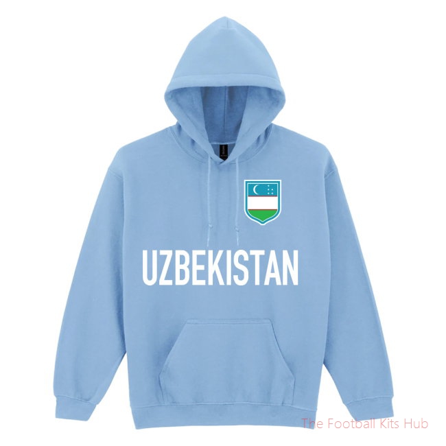 Uzbekistan National Team Text Hoodie (Sky Blue)-unisoccer store