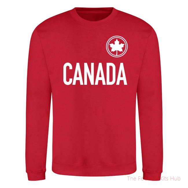 Canada National Team Text Sweatshirt (Red)-unisoccer store