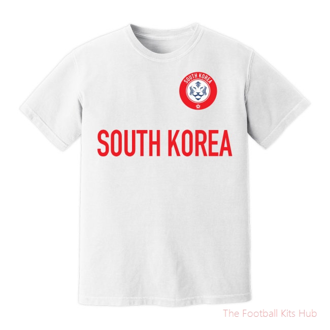South Korea National Team Text T-Shirt (White)-unisoccer store