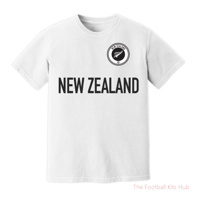 New Zealand National Team Text T-Shirt (White)-unisoccer store