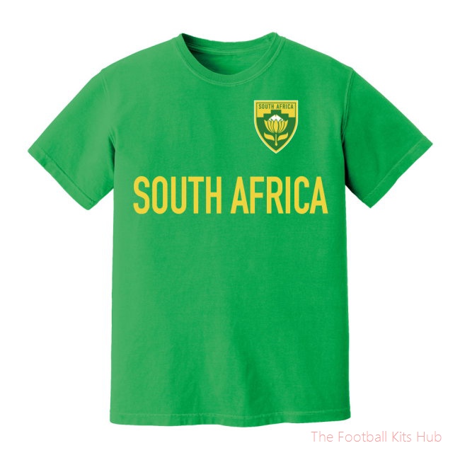 South Africa National Team Text T-Shirt (Green)-unisoccer store