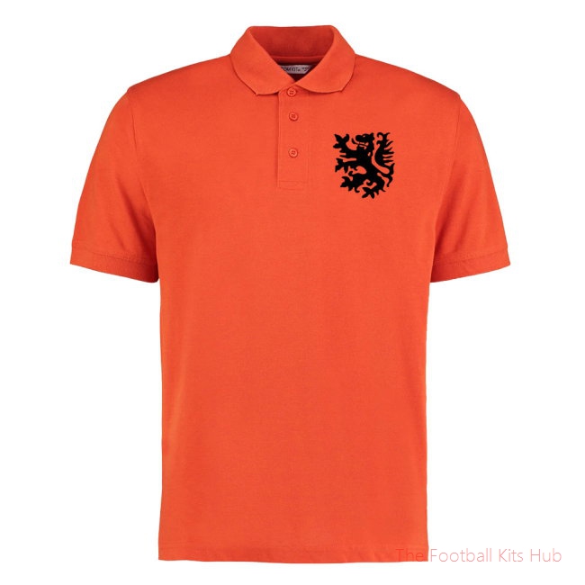 Holland National Team Embroidered Polo Shirt (Orange)-unisoccer store