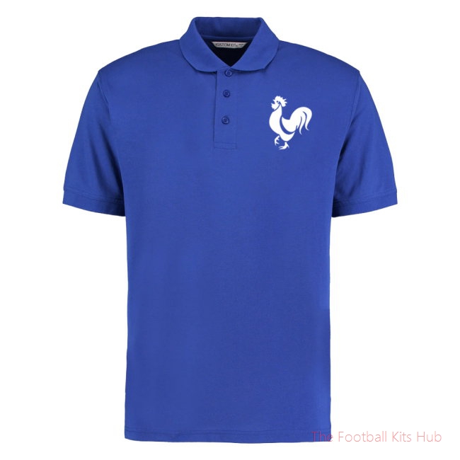France National Team Embroidered Polo Shirt (Royal Blue)-unisoccer store
