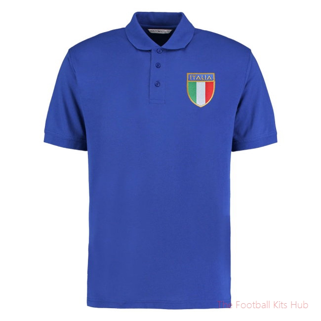 Italy National Team Embroidered Polo Shirt (Royal Blue)-unisoccer store