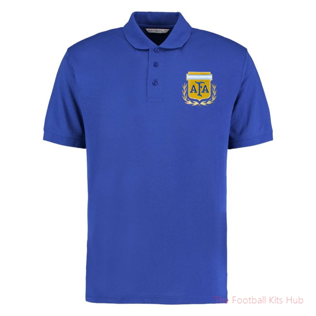 Argentina National Team Embroidered Polo Shirt (Royal Blue)-unisoccer store