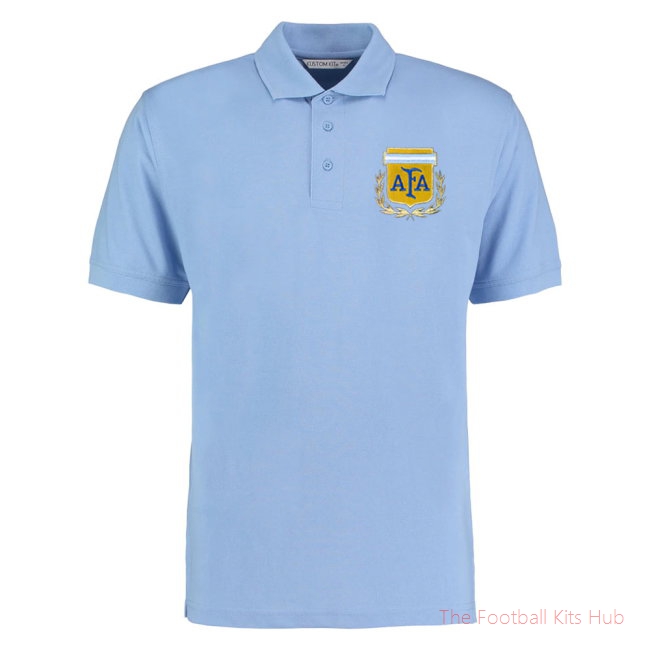 Argentina National Team Embroidered Polo Shirt (Sky Blue)-unisoccer store