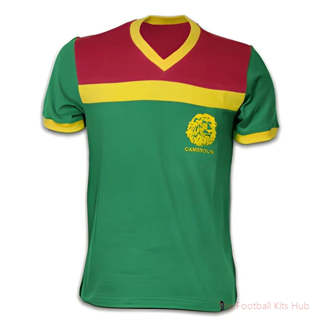 Cameroon 1989 Short Sleeve Retro Shirt 100% Cotton (MILLA 9)-unisoccer store