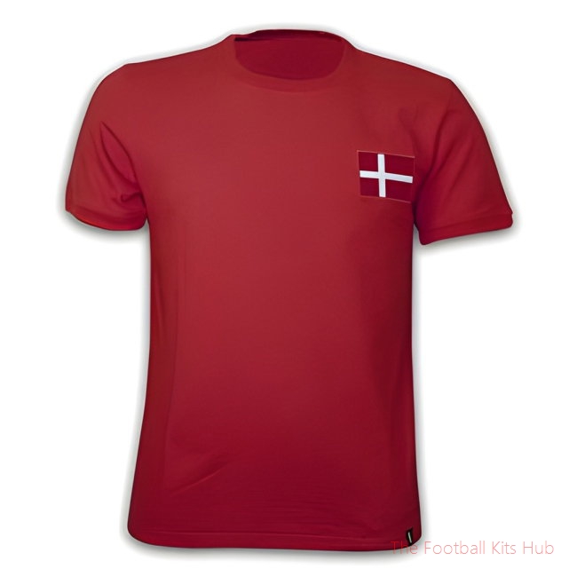 Denmark 1970's Short Sleeve Retro Shirt 100% cotton-unisoccer store