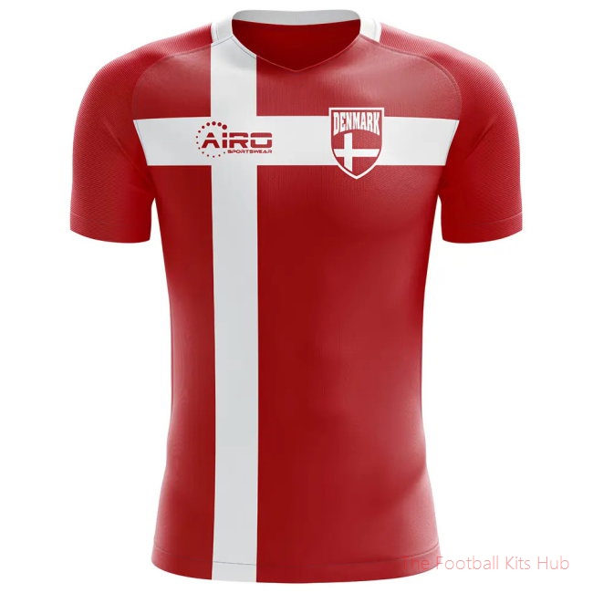 2025-2026 Denmark Flag Concept Football Shirt - Womens-unisoccer store