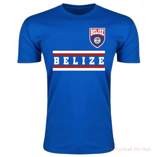 Belize Core Football Country T-Shirt (Blue)-unisoccer store