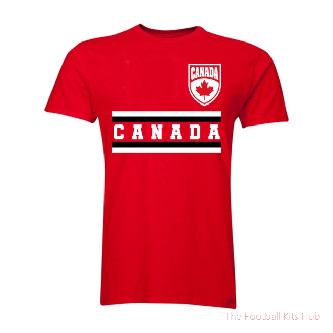 Canada Core Football Country T-Shirt (Red)-unisoccer store