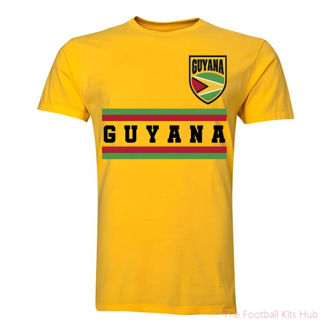 Guyana Core Football Country T-Shirt (Yellow)-unisoccer store